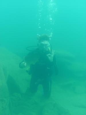 In 16 Meter Tiefe des Sees